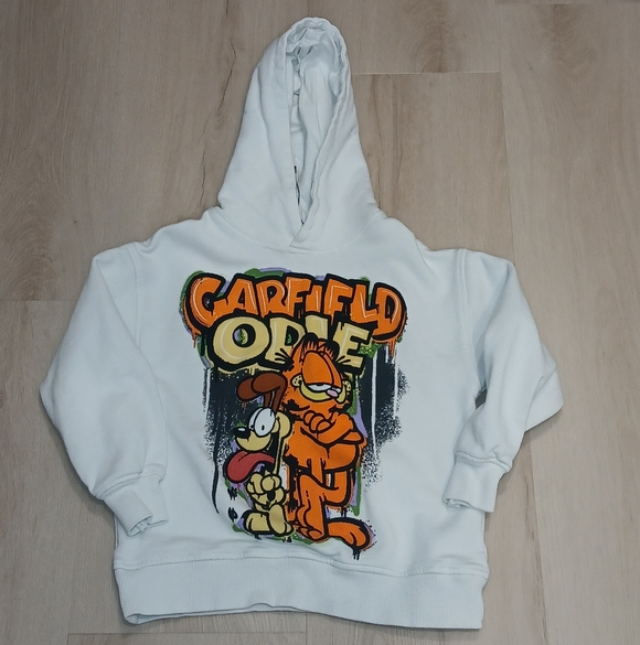 Zara Kids Garfield White Hoodie Size:6-7 - Picture 2 of 6